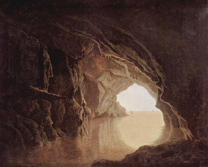 Joseph wright of derby Cave at evening, by Joseph Wright, Germany oil painting art